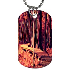 Forest Autumn Trees Trail Road Dog Tag (one Side) by Sapixe