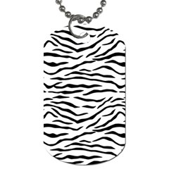 Black And White Tiger Stripes Dog Tag (two Sides) by PodArtist