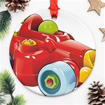 Car Vehicle Racing Car Formula Round Ornament (Two Sides) Front