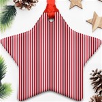 USA Flag Red and White Stripes Star Ornament (Two Sides) Back