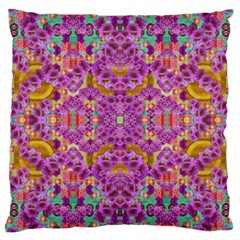 Fantasy Flower Festoon Garland Of Calm Large Cushion Case (one Side) by pepitasart