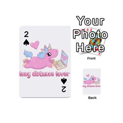 Long Distance Lover - Cute Unicorn Playing Cards 54 (mini)  by Valentinaart