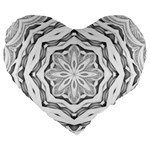 Mandala Pattern Floral Large 19  Premium Heart Shape Cushions Front