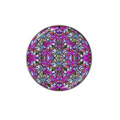 Multicolored Floral Collage Pattern 7200 Hat Clip Ball Marker (10 Pack) by dflcprints