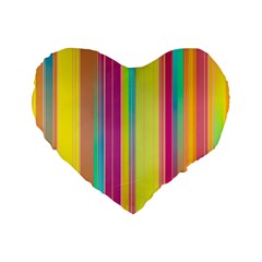 Background Colorful Abstract Standard 16  Premium Flano Heart Shape Cushions by Nexatart