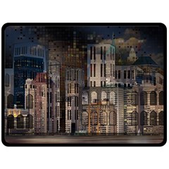 Architecture City Home Window Fleece Blanket (large)  by Nexatart