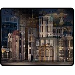 Architecture City Home Window Double Sided Fleece Blanket (Medium)  58.8 x47.4  Blanket Front