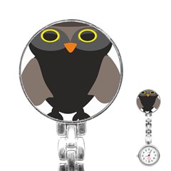 Sowa Owls Bird Wild Birds Pen Stainless Steel Nurses Watch by Sapixe