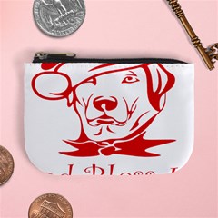 Dog Santa Hat Winter Christmas Mini Coin Purses by Sapixe