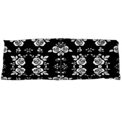 Black And White Florals Background  Body Pillow Case (dakimakura) by flipstylezfashionsLLC