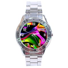 Colorful Smoke Explosion Stainless Steel Analogue Watch by flipstylezfashionsLLC