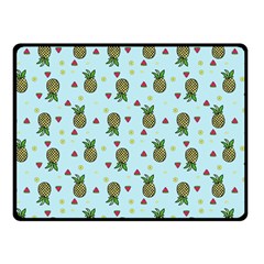 Pineapple Watermelon Fruit Lime Fleece Blanket (small) by Nexatart