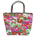 Colorful Petunia Flowers Bucket Bags Front