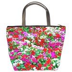 Colorful Petunia Flowers Bucket Bags Back