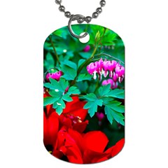 Bleeding Heart Flowers Dog Tag (two Sides) by FunnyCow