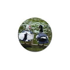 Muscovy Ducks At The Pond Golf Ball Marker by IIPhotographyAndDesigns