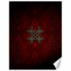 Decorative Celtic Knot On Dark Vintage Background Canvas 12  X 16   by FantasyWorld7