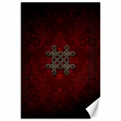 Decorative Celtic Knot On Dark Vintage Background Canvas 12  X 18   by FantasyWorld7