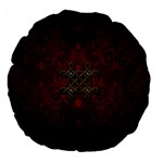 Decorative Celtic Knot On Dark Vintage Background Large 18  Premium Round Cushions Back