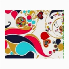 Retro Colorful Colors Splashes Small Glasses Cloth (2-side) by flipstylezfashionsLLC