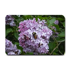 Lilac Bumble Bee Small Doormat  by IIPhotographyAndDesigns