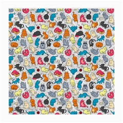 Funny Cute Colorful Cats Pattern Medium Glasses Cloth (2-side) by EDDArt