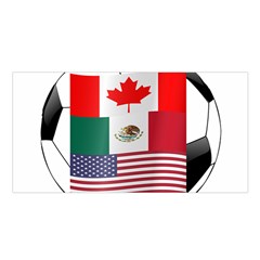 United Football Championship Hosting 2026 Soccer Ball Logo Canada Mexico Usa Satin Shawl by yoursparklingshop