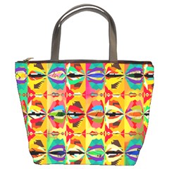 Colorful Shapes                                     Bucket Bag by LalyLauraFLM