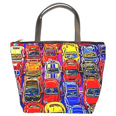 Colorful Toy Racing Cars Bucket Bags by FunnyCow