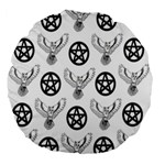 Owls And Pentacles Large 18  Premium Round Cushions Back