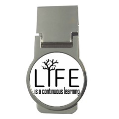 Life And Learn Concept Design Money Clips (round)  by dflcprints