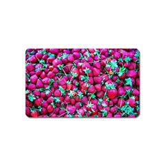 Pile Of Red Strawberries Magnet (name Card) by FunnyCow