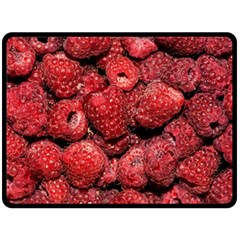 Red Raspberries Fleece Blanket (large)  by FunnyCow