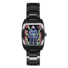 Dress And Flowers Stainless Steel Barrel Watch by snowwhitegirl