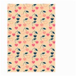 Heart Cherries Cream Large Garden Flag (Two Sides) Front