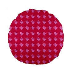 Punk Heart Pink Standard 15  Premium Flano Round Cushions by snowwhitegirl