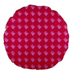 Punk Heart Pink Large 18  Premium Flano Round Cushions by snowwhitegirl