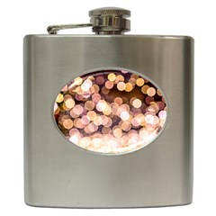 Warm Color Brown Light Pattern Hip Flask (6 Oz) by FunnyCow