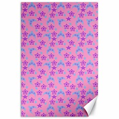 Pink Star Blue Hats Canvas 24  X 36  by snowwhitegirl