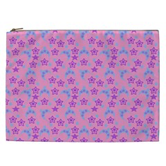 Pink Star Blue Hats Cosmetic Bag (xxl) by snowwhitegirl