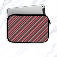 Brownish Diagonal Lines Apple Ipad Mini Zipper Cases by snowwhitegirl