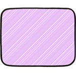 Lilac Diagonal Lines Double Sided Fleece Blanket (Mini)  35 x27  Blanket Front