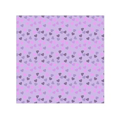 Heart Drops Violet Small Satin Scarf (square) by snowwhitegirl