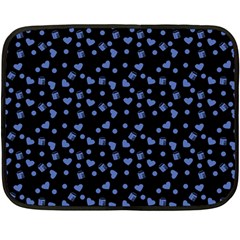 Blue Hearts Double Sided Fleece Blanket (mini)  by snowwhitegirl