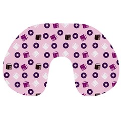 Pink Donuts Travel Neck Pillows by snowwhitegirl