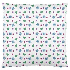 White Milk Hearts Large Flano Cushion Case (two Sides) by snowwhitegirl