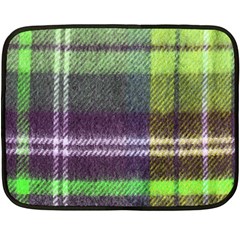 Neon Green Plaid Flannel Double Sided Fleece Blanket (mini)  by snowwhitegirl