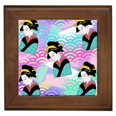 Japanese Abstract Framed Tiles by snowwhitegirl