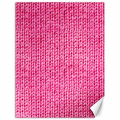 Knitted Wool Bright Pink Canvas 12  X 16   by snowwhitegirl