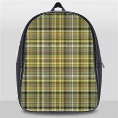 Yellow Plaid School Bag (xl) by snowwhitegirl